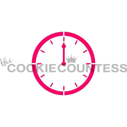 Clock at Midnight Stencil