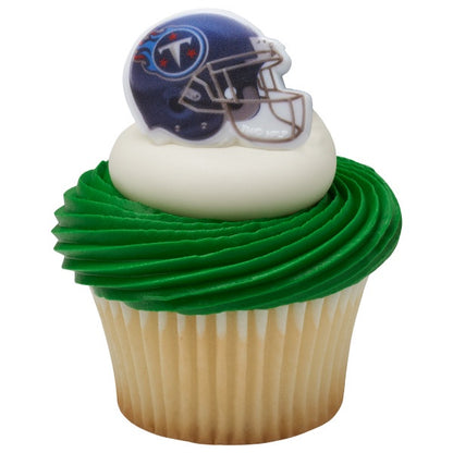 Tennessee Titans Helmet Cupcake Rings - 12 Cupcake Rings