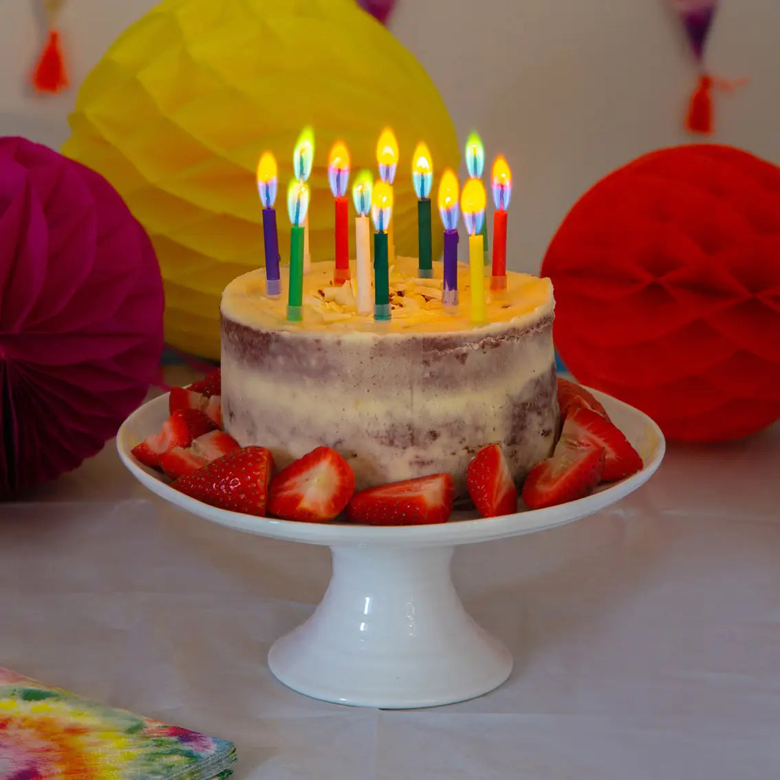 Multi-Coloured Flame Candles