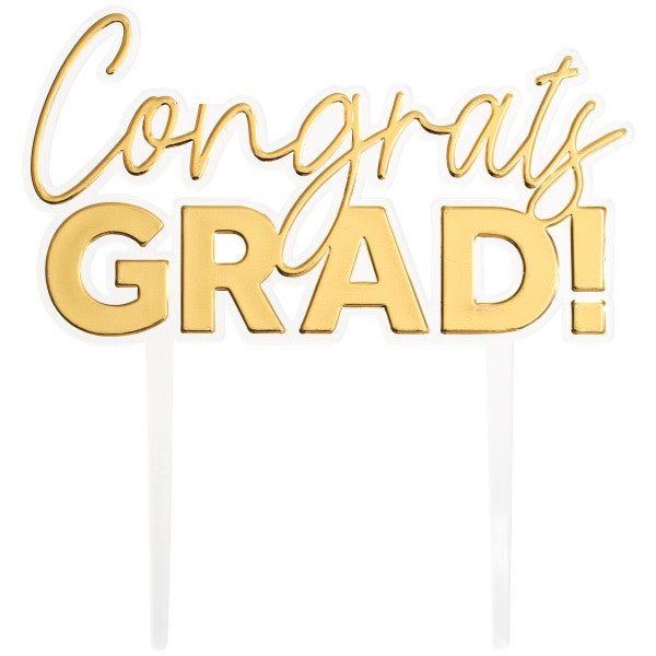 Congrats Grad Acrylic Cake Topper