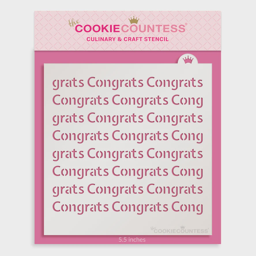 Congrats Repeat Stencil