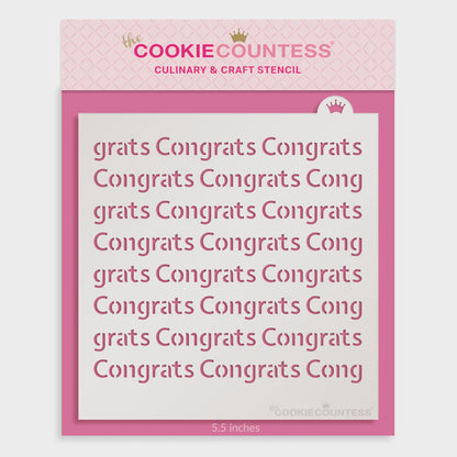 Congrats Repeat Stencil