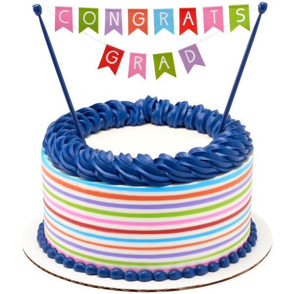 Congrats Grad Banner Cake Topper