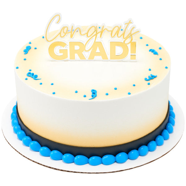 Congrats Grad Acrylic Cake Topper