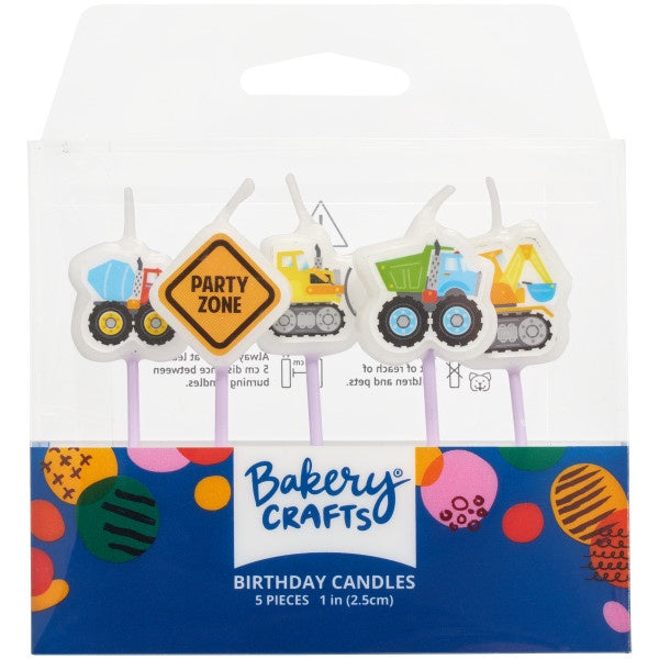 Construction Themed Birthday Candles
