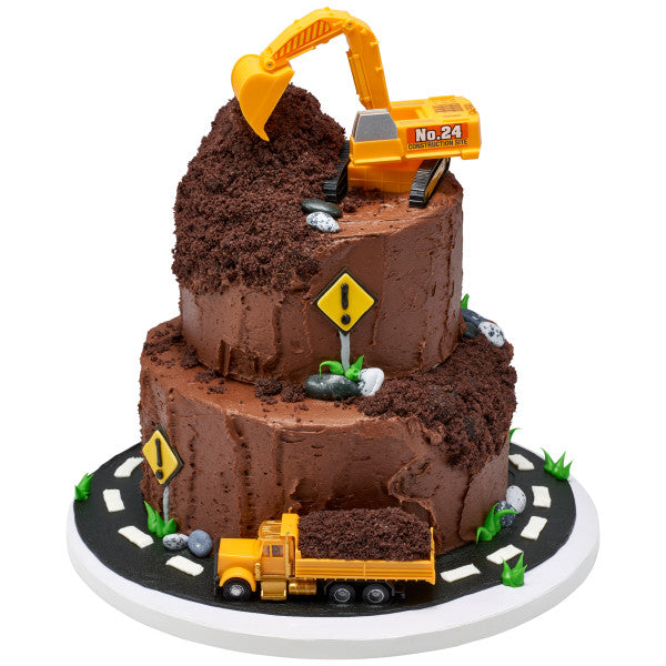 Construction Dig Cake Topper Set