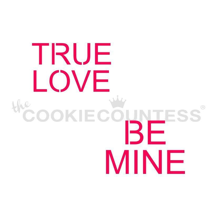 3 Piece Conversation Hearts, Large 2 Inch Sayings, Stencil Set