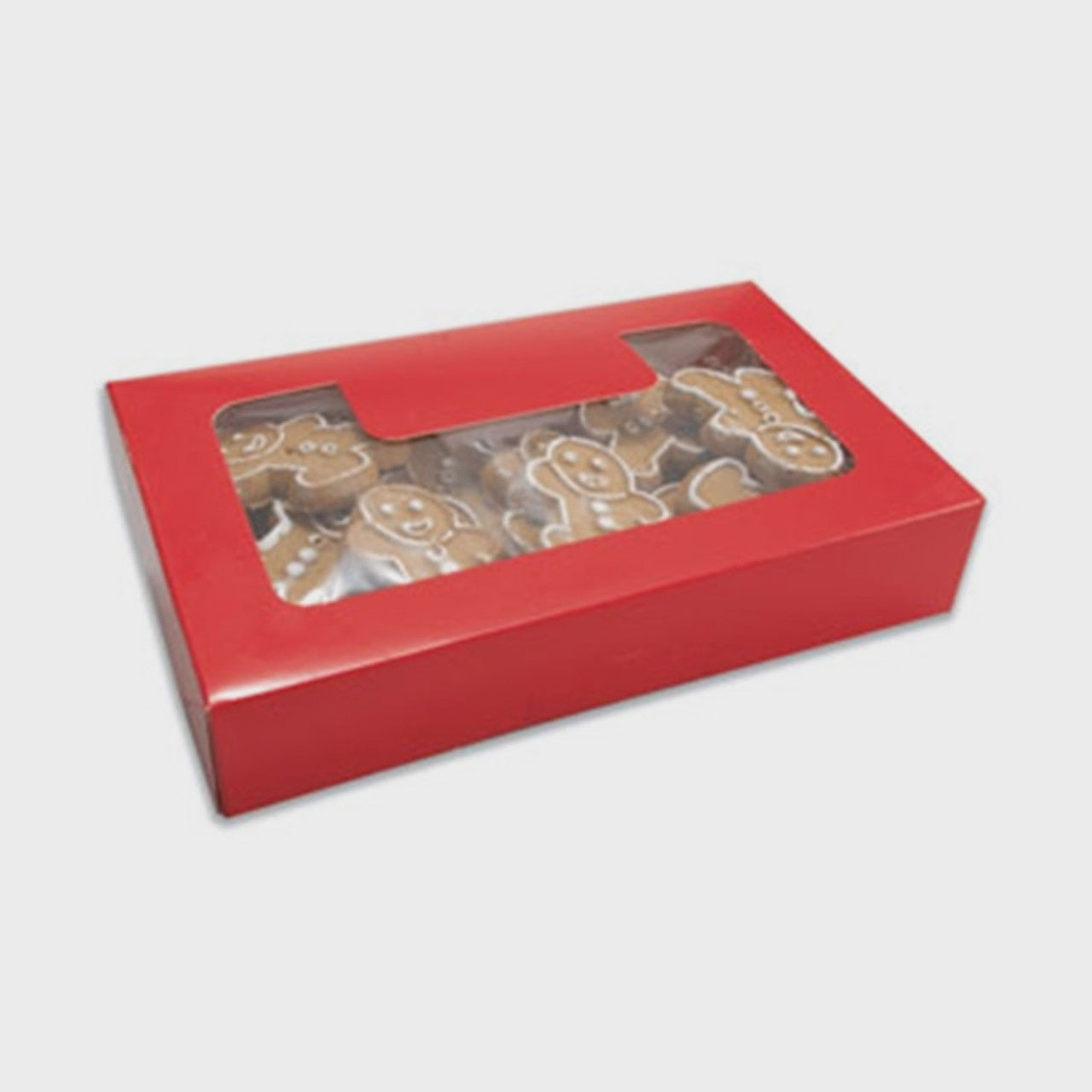 Red Cookie Box with Window - 1lb