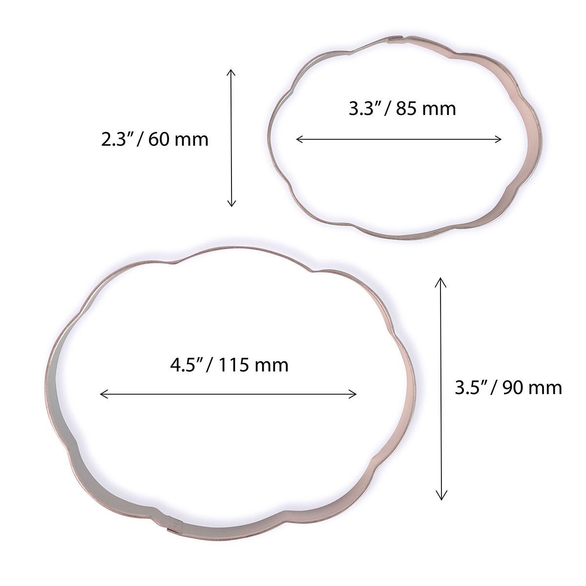Rounded Plaque Cookie Cutter - Set of 2