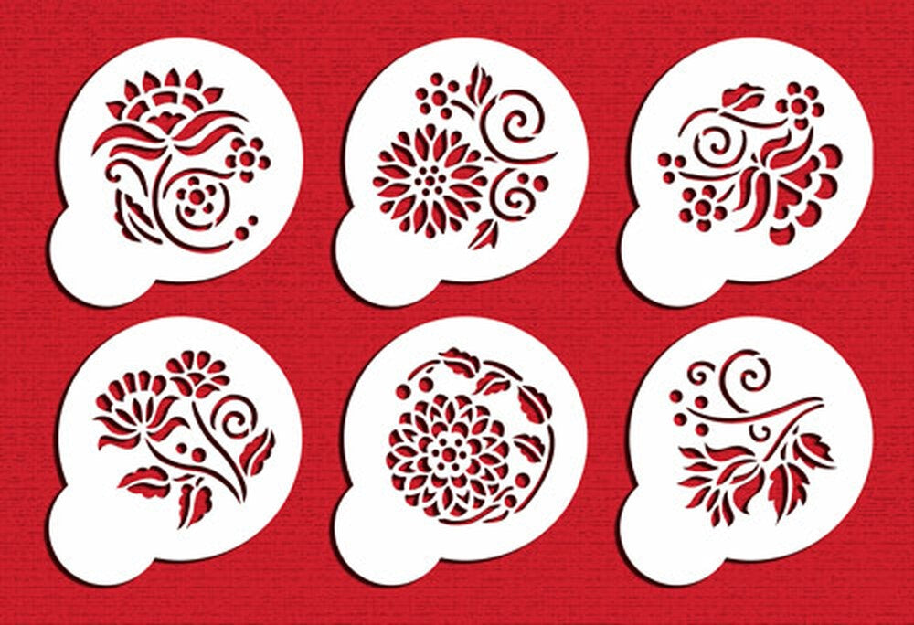 Crewel Flower Stencil Set
