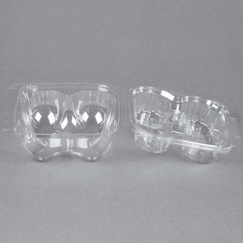 4 Count, Standard Size Plastic Cupcake Container