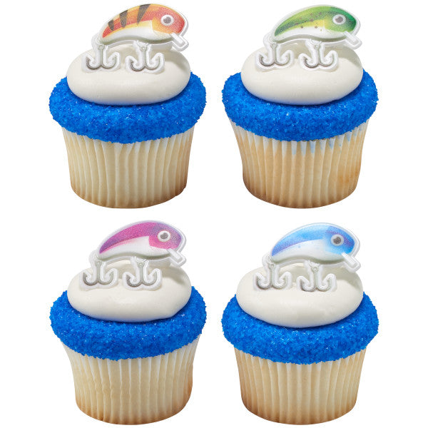 Fishing Lure Cupcake Rings - 12 Cupcake/Cake Rings