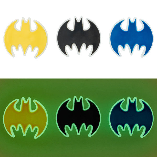 Batman Glow In the Dark Cupcake Rings - 12 Rings