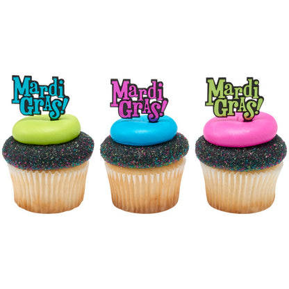 Mardi Gras Cupcake Picks, 12 Picks