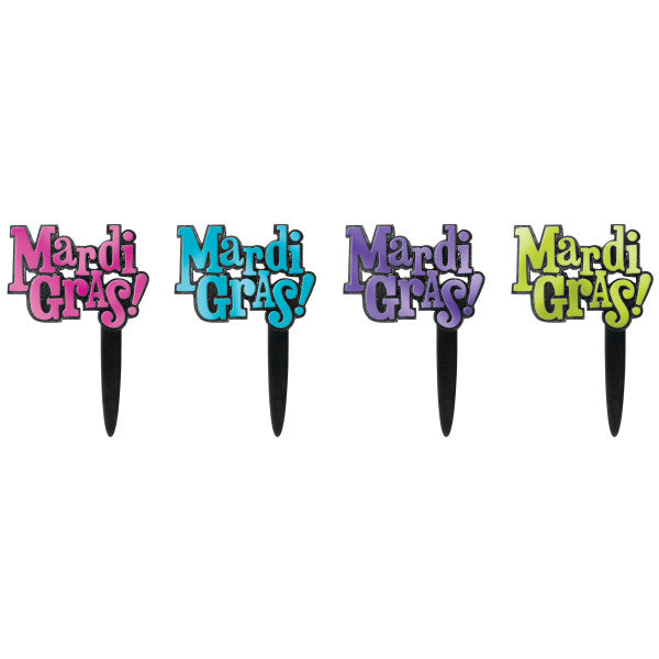 Mardi Gras Cupcake Picks, 12 Picks