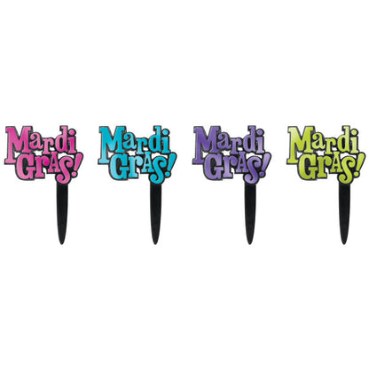 Mardi Gras Cupcake Picks, 12 Picks
