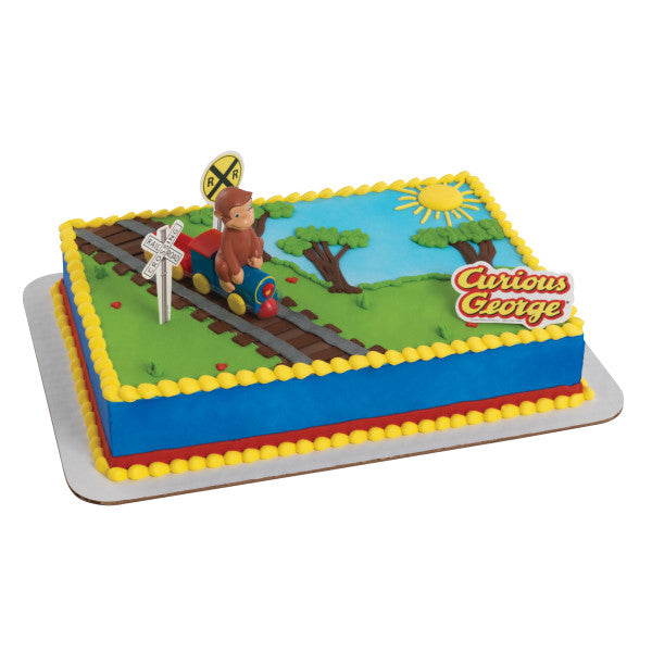 Curious George Train Cake Topper Set
