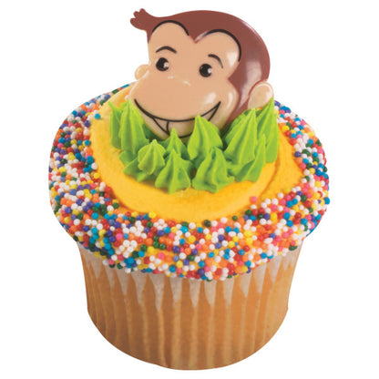 Curious George Cupcake Rings - 12 Cupcake Rings