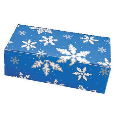 Blue Snowflakes Candy Box, Half (.5)lb, 1 Piece Folding Box, 1080FB