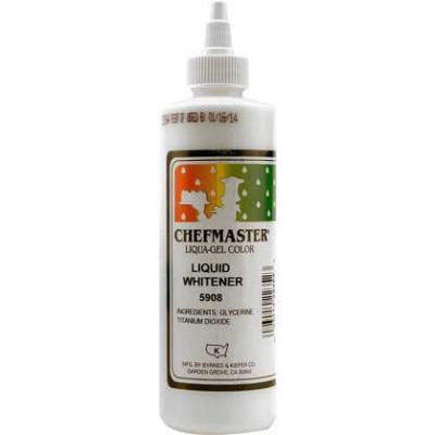 Liquid Whitener, Chefmaster Liqua-Gel Food Color, 16oz