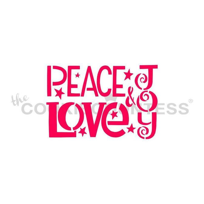 Peace Love & Joy Stencil