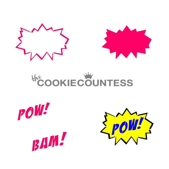 3 Piece Superhero Stencil Set