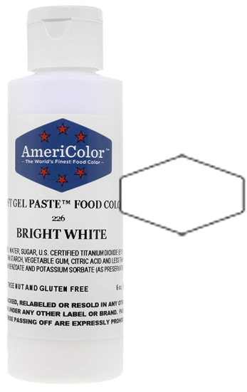 Bright White, Americolor Soft Gel Paste Food Color, 6 oz
