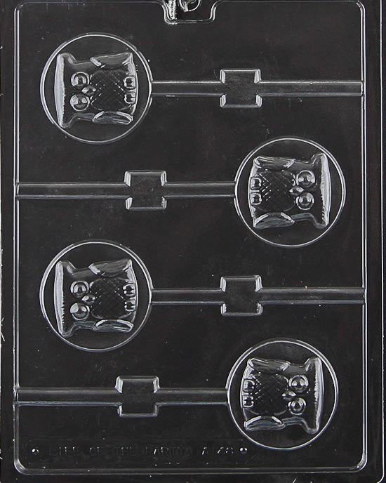 Owl Lollipop Chocolate Mold (4 Cavities)