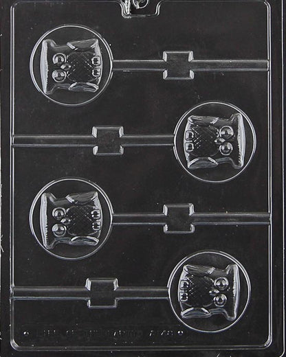 Owl Lollipop Chocolate Mold (4 Cavities)