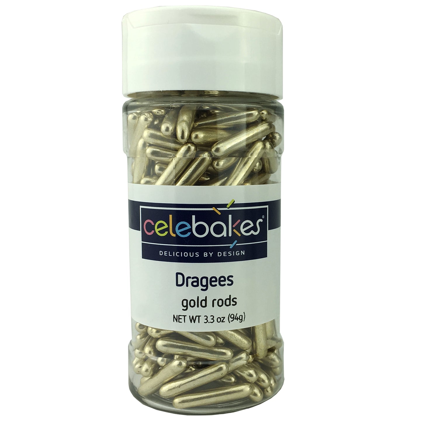 Celebakes Dragees Gold Rods
