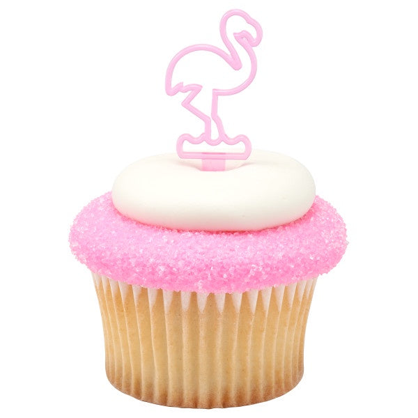 Pink Flamingo Cupcake Pick - 1 Cupcake Pick