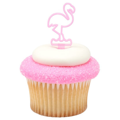 Pink Flamingo Cupcake Pick - 1 Cupcake Pick