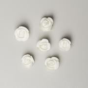 Mini Royal Icing Rose - White - .5"