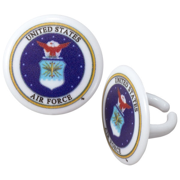 U.S. Air Force Cupcake Rings - 12 Rings