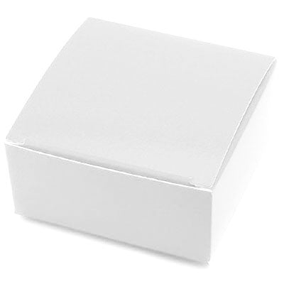 White Candy Box, Maxi, 2.5x2.5, 1 Piece Folding Box