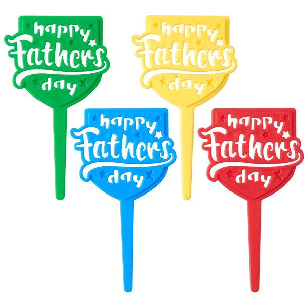 Happy Fathers Day Hero Cupcake Pick - 12 Picks