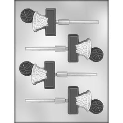 Basketball And Hoop Lollipop Chocolate Mold