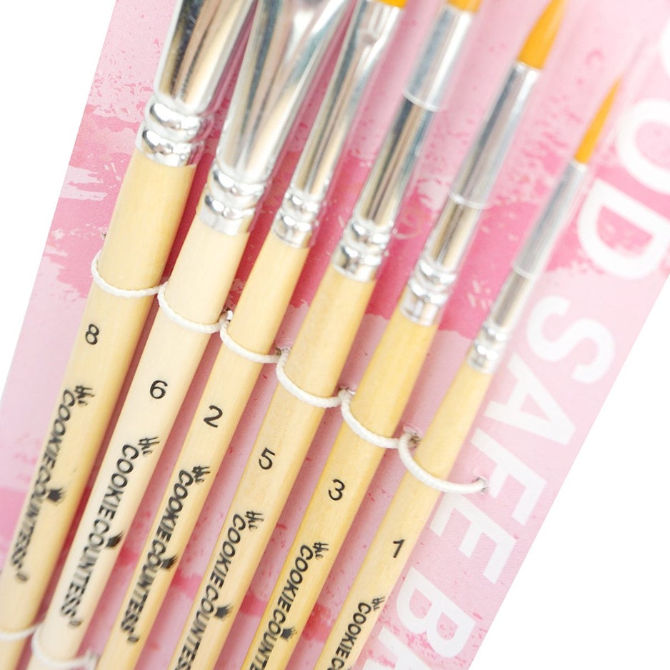 Sugar Decorator Brushes, Set of 6