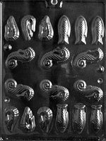 3D Shrimp Seahorse And Fish Chocolate Mold