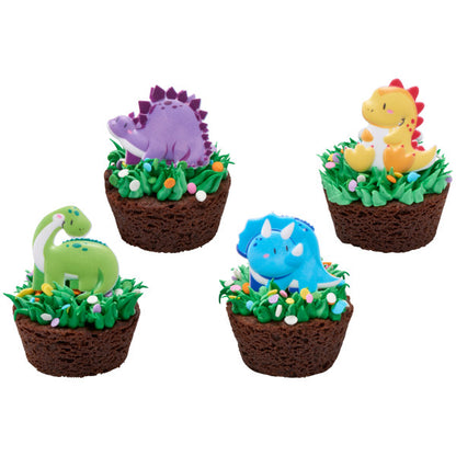 Cute Dinosaur Cupcake Rings -12 Rings