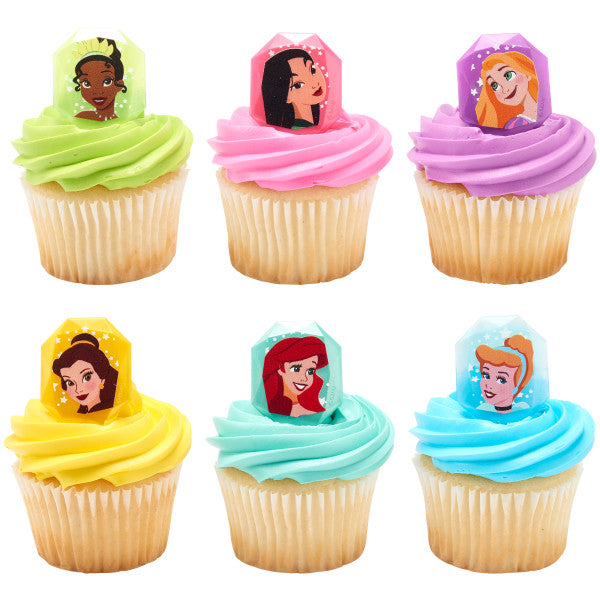 Disney Princess Cupcake Rings - 12 Cupcake Rings