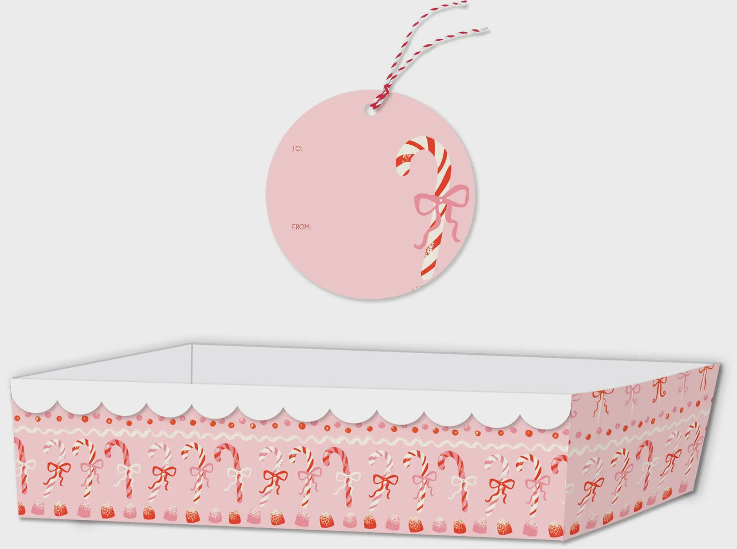 Pink Candy Canes Disposable Mini Loaf Pans