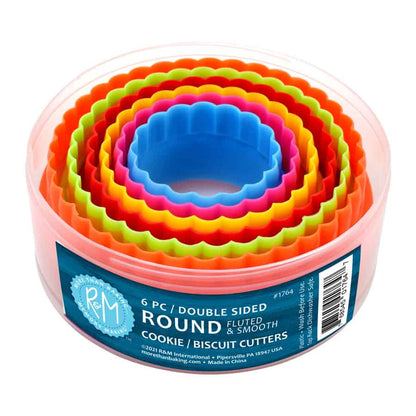 6 Piece Double-Sided Round Cutter Set
