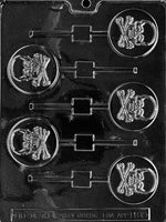 Skull And Cross Bones Round Lollipop Chocolate Mold