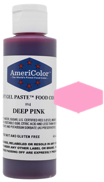 Deep Pink, Americolor Soft Gel Paste Food Color, 4.5oz