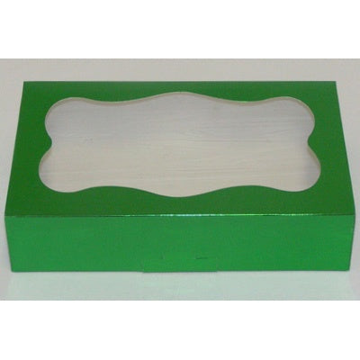Green Foil Cookie Box with a Window