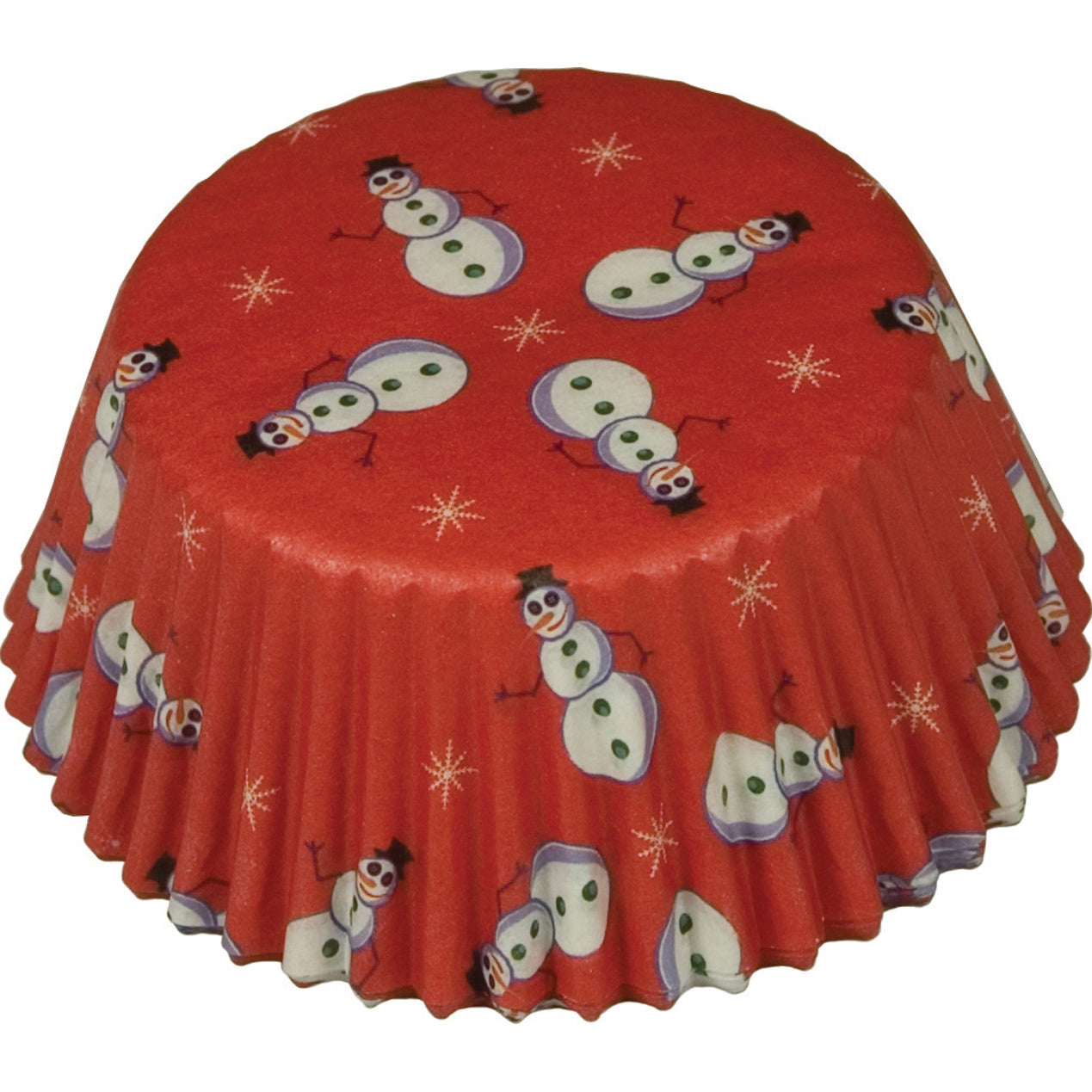 Red Snowmen Baking Cups - 50 Cupcake Liners