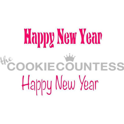 Happy New Year Stencil