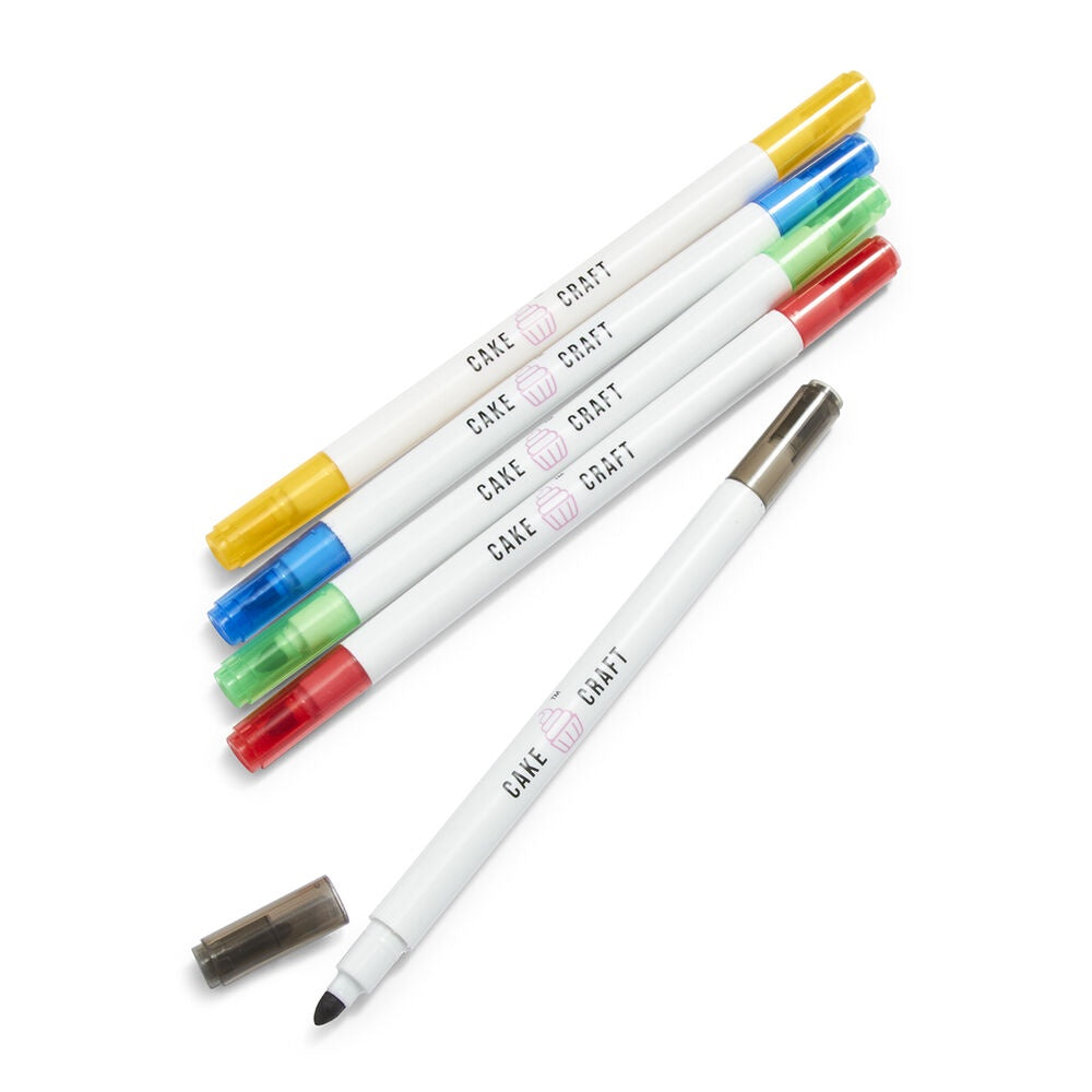 Cake Craft Edible Ink Markers - Pack of 5 Primary Colors