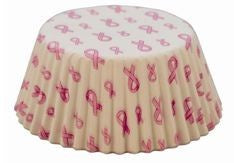 Pink Ribbon Cupcake Liners - 75 Cupcake Liners